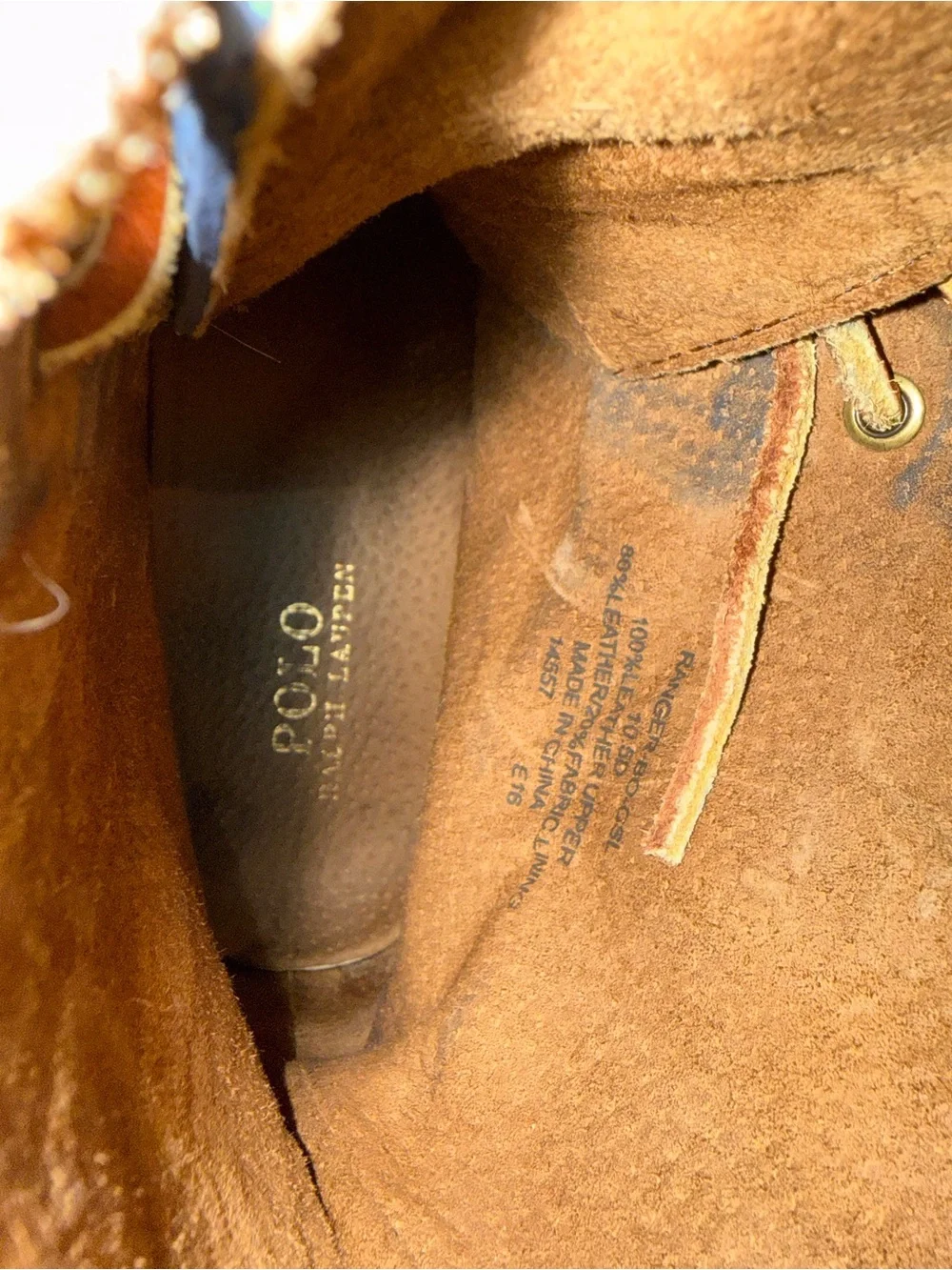 Polo Ralph Lauren Ranger Blue Suede Lace-Up Strap Boots